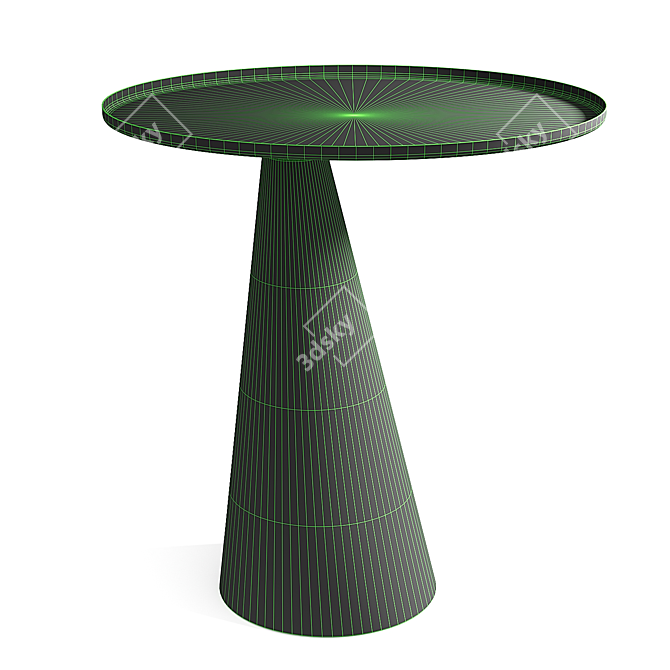 Oval Metal Coffee Table 3D model image 5