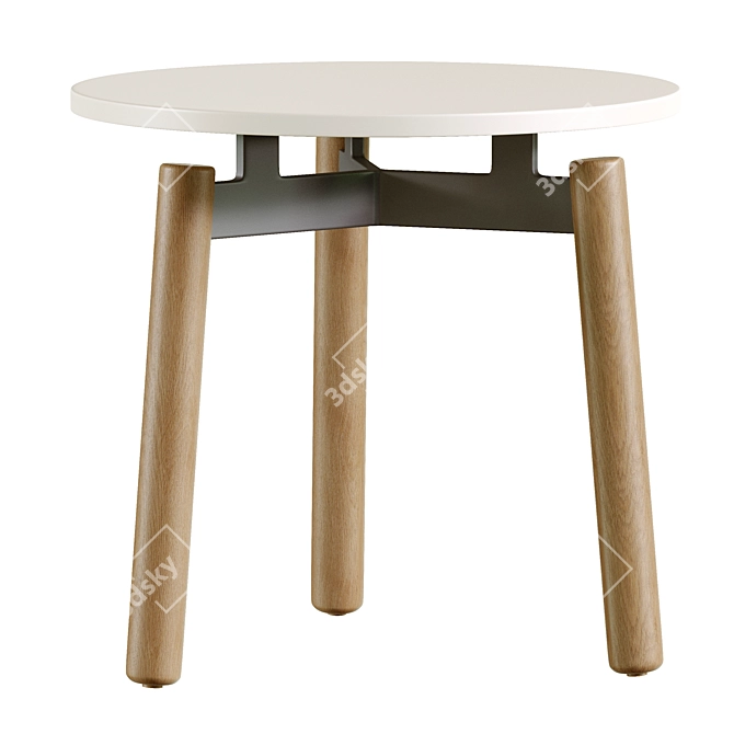 Contemporary Lento Table Set 3D model image 2