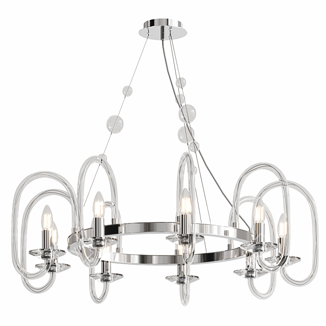 Elegant Taro Chandelier Fixture 3D model image 1