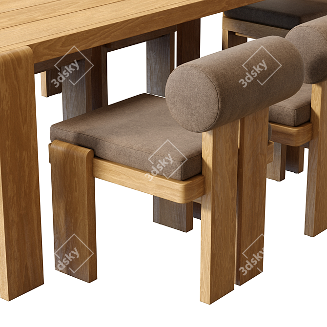 Restoration Hardware Vigo Teak Set 3D model image 5