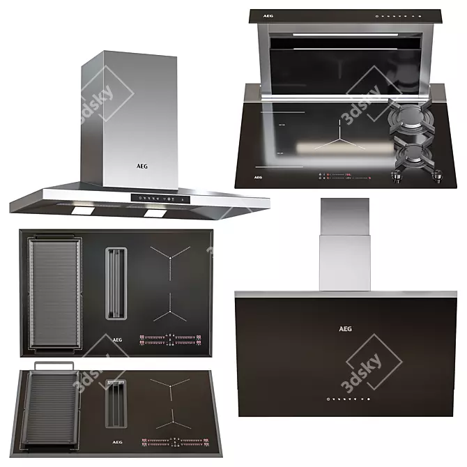 AEG Appliance Set Bundle Home 3D model image 1