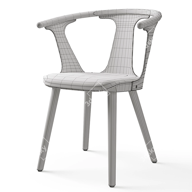 Modern 3D Chair Design Meshsmooth 3D model image 4