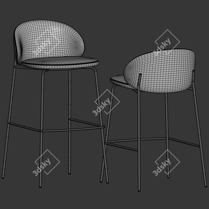 Modern Princeton Barstool Boconcept 3D model image 3