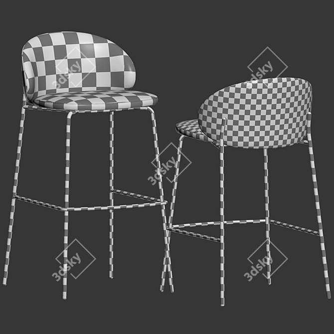 Modern Princeton Barstool Boconcept 3D model image 4