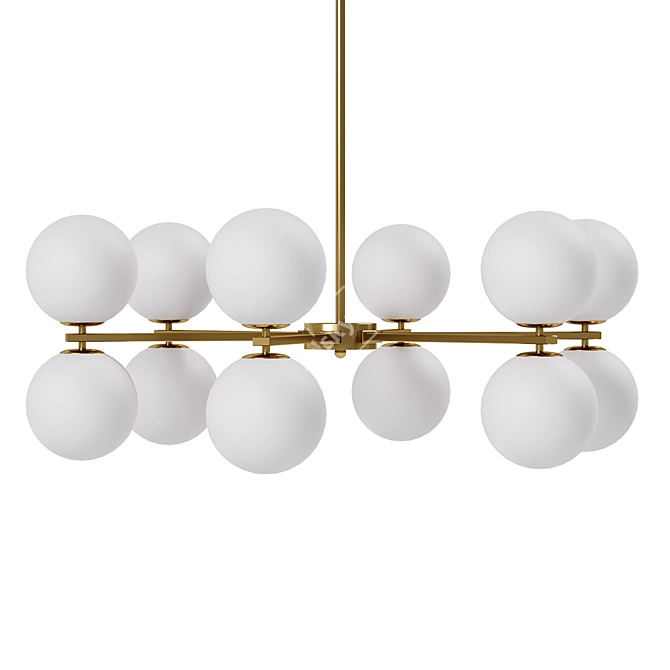 Modern Molecule Chandelier, 80x33cm 3D model image 1