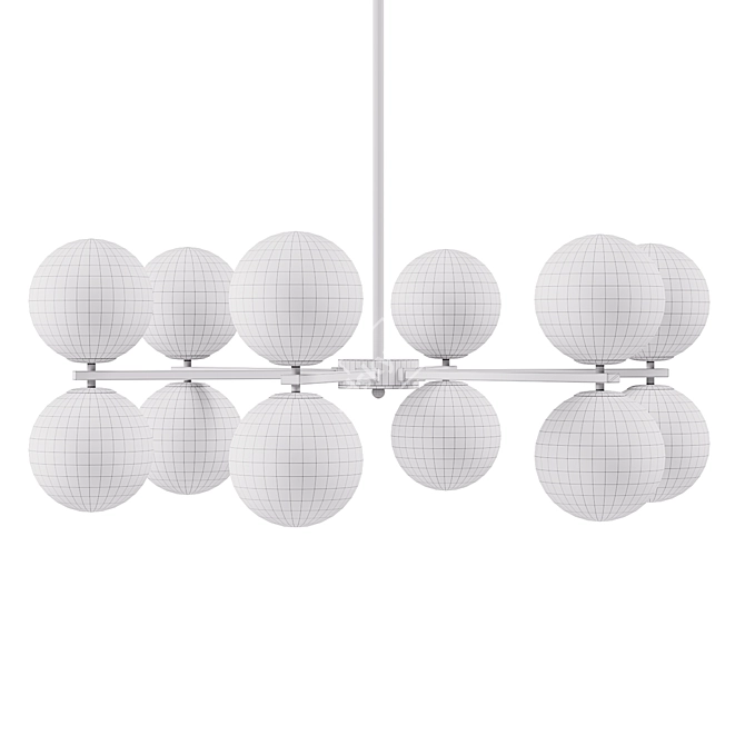 Modern Molecule Chandelier, 80x33cm 3D model image 3