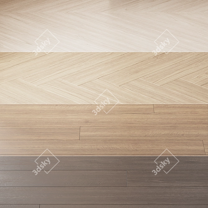 Premium American Oak Floor Tiles 3D model image 1