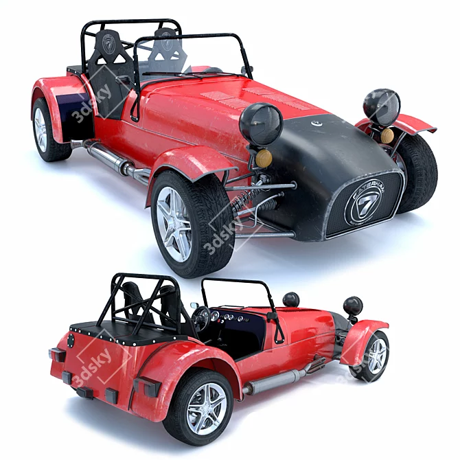 Classic Car Racing Game Exterior 3D model image 7