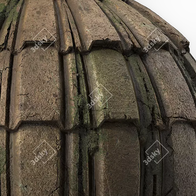 Concrete Roofing Sbsar Texture 4K 3D model image 2