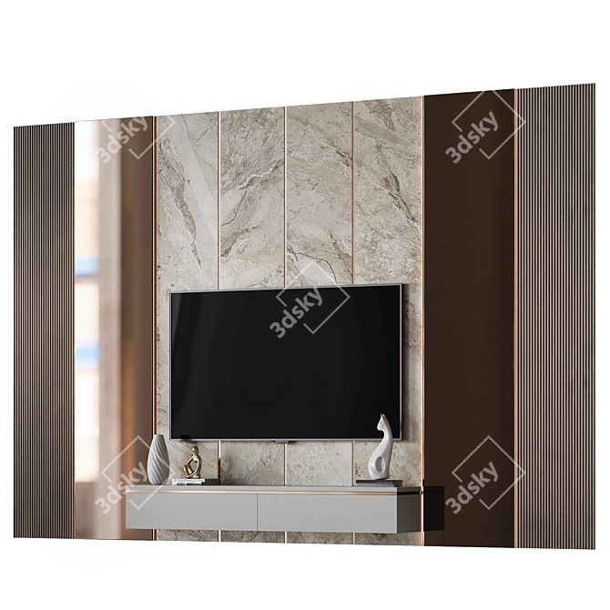 42" TV Wall Mount Bracket 3D model image 2