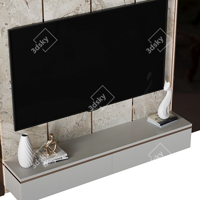 42" TV Wall Mount Bracket 3D model image 3