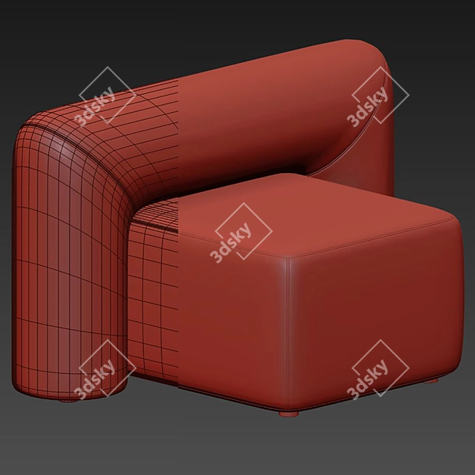 Modern Moss Sofa Collection 3D model image 7