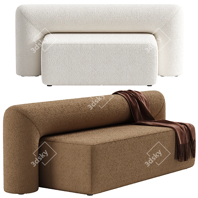 Modern Moss Sofa Collection 3D model image 9