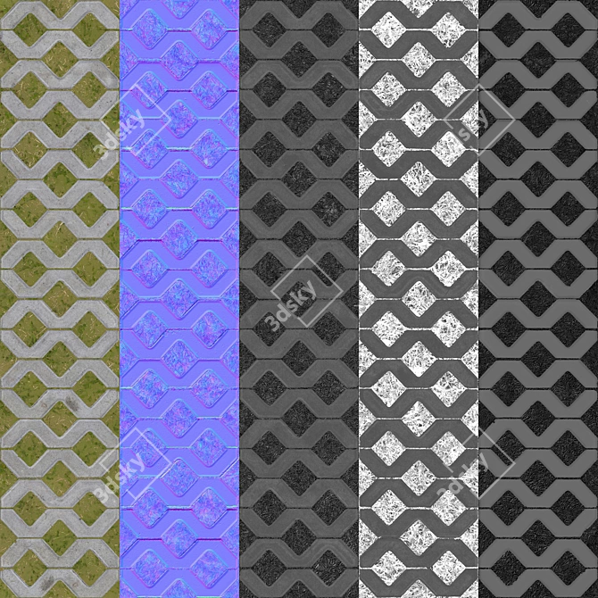 Eco Paving Material Texture Pack 3D model image 4