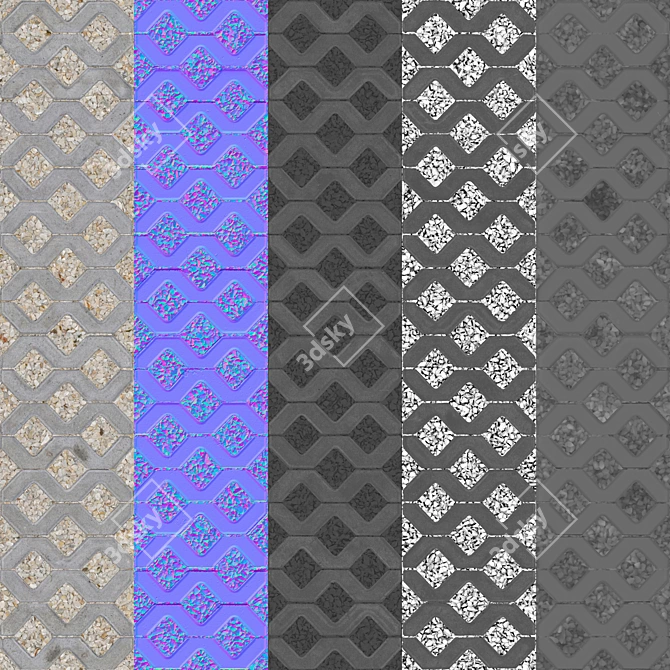 Eco Paving Material Texture Pack 3D model image 5