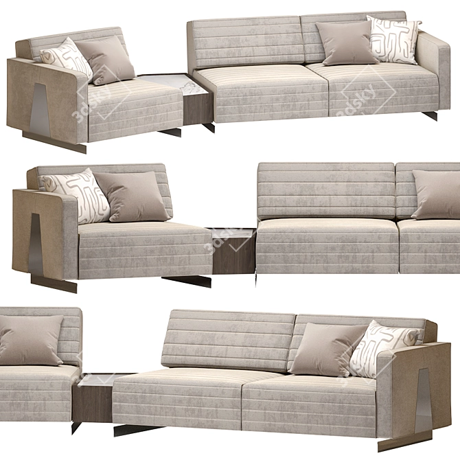 Heritage Modular Sofa Set 3D model image 6