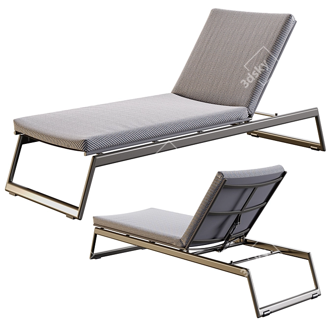 Elegant Yoko Sun Lounger Relaxation 3D model image 1