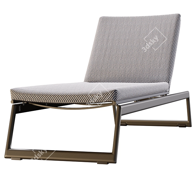 Elegant Yoko Sun Lounger Relaxation 3D model image 2