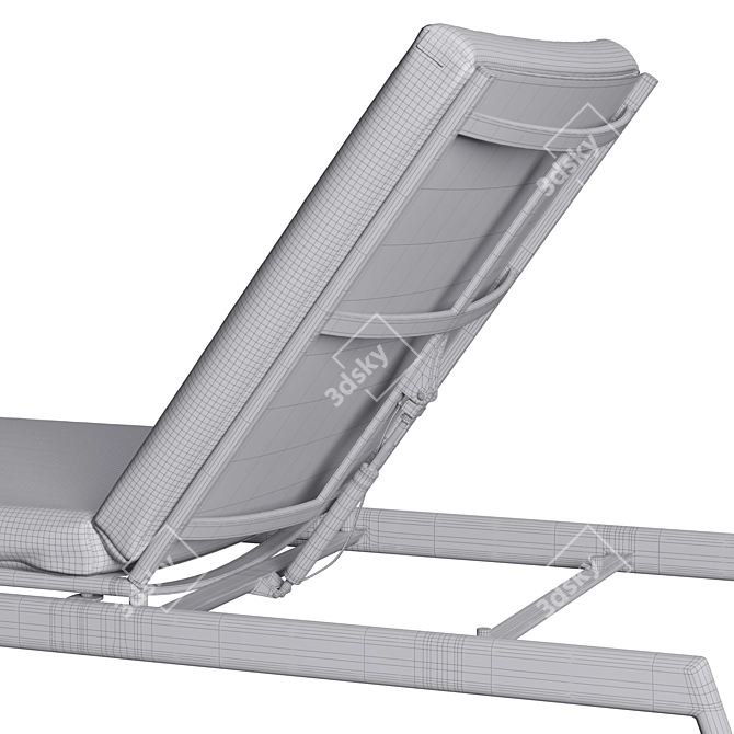 Elegant Yoko Sun Lounger Relaxation 3D model image 6