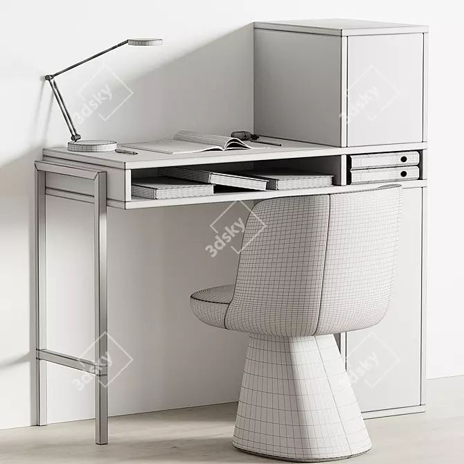 Modern Office Desk Model Feng 012 3D model image 3