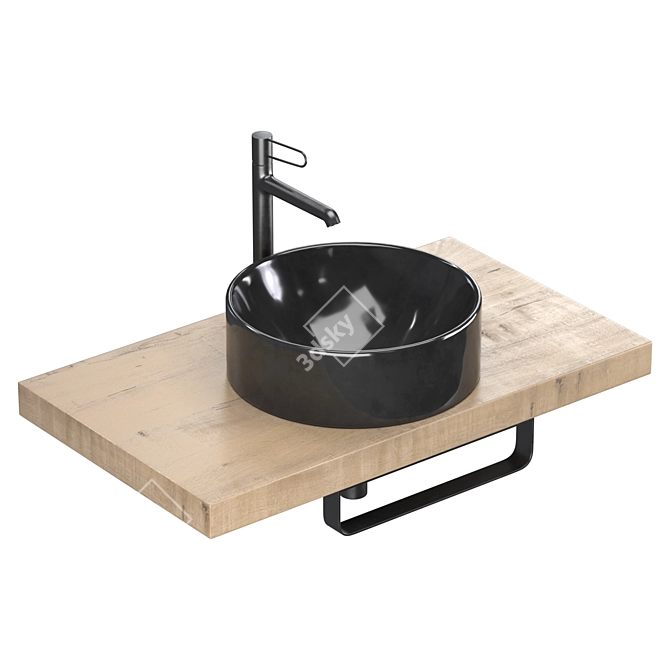 Jacob Delafon Vox 42cm Black Sink 3D model image 1