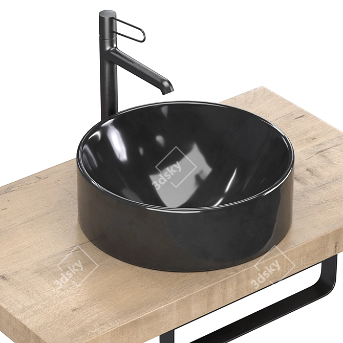 Jacob Delafon Vox 42cm Black Sink 3D model image 2