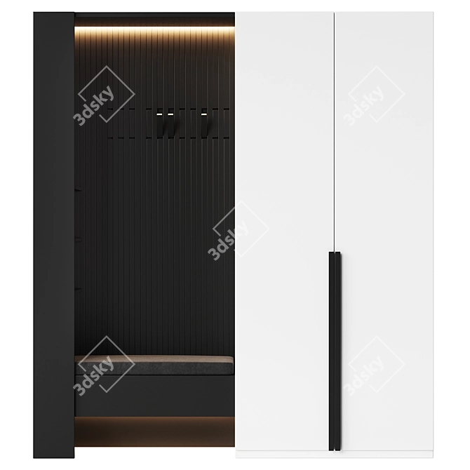 Minimalist Hallway Entryway Set 3D model image 2