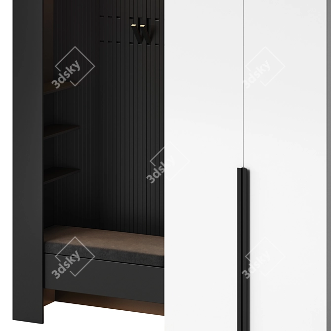 Minimalist Hallway Entryway Set 3D model image 3