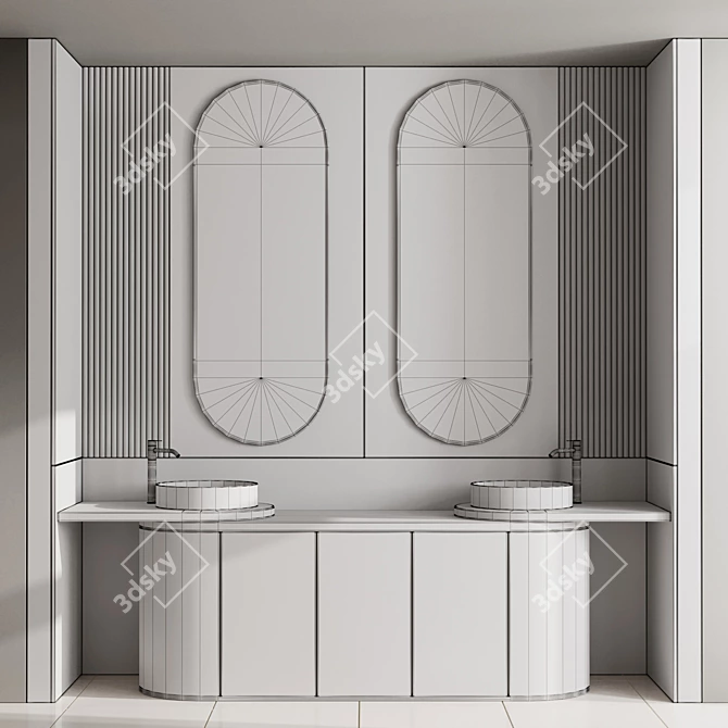 Fauset Bathroom Inbani Set 107 3D model image 6