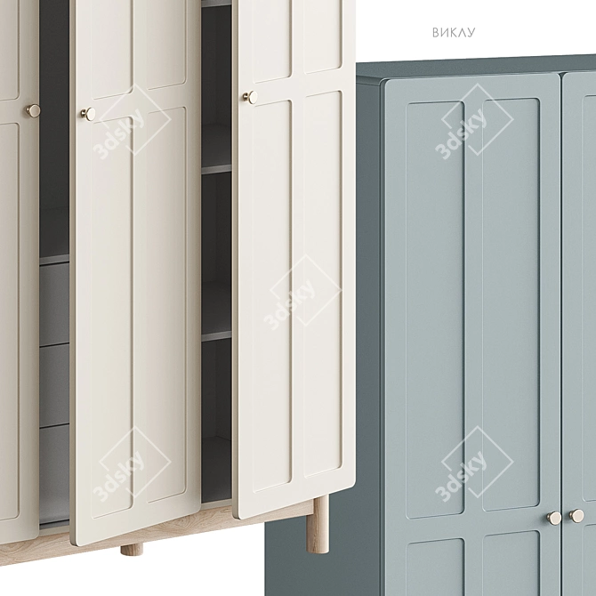 Viklu Swing Door Wardrobe 3D model image 2