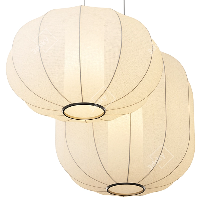  Knit Lantern Pendant Light 3D model image 1