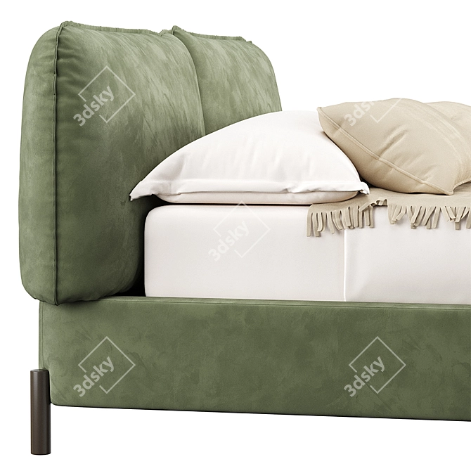 Tarantino Bed in Black 3D model image 2