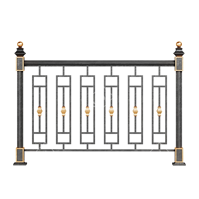 Safety Handrail Stair XFrom:Yes 3D model image 3