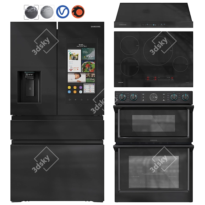 Samsung Smart Home Appliance Set 3D model image 13