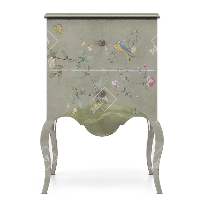 Fantasy Fler De Lis Nightstand 3D model image 2