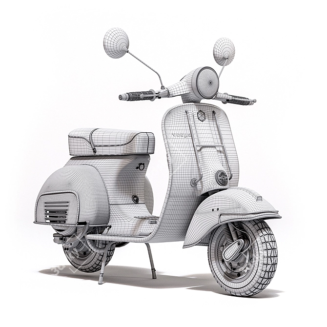 Sleek Vespa 7 3D Model 3D model image 5