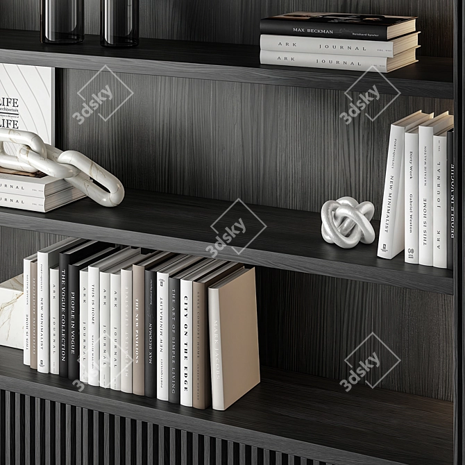 Industrial Style Bookcase with XForm 3D model image 4