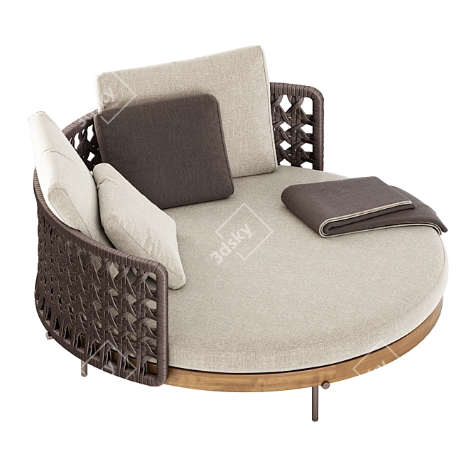 Torii Nest Outdoor Loveseat, Minotti 3D model image 1