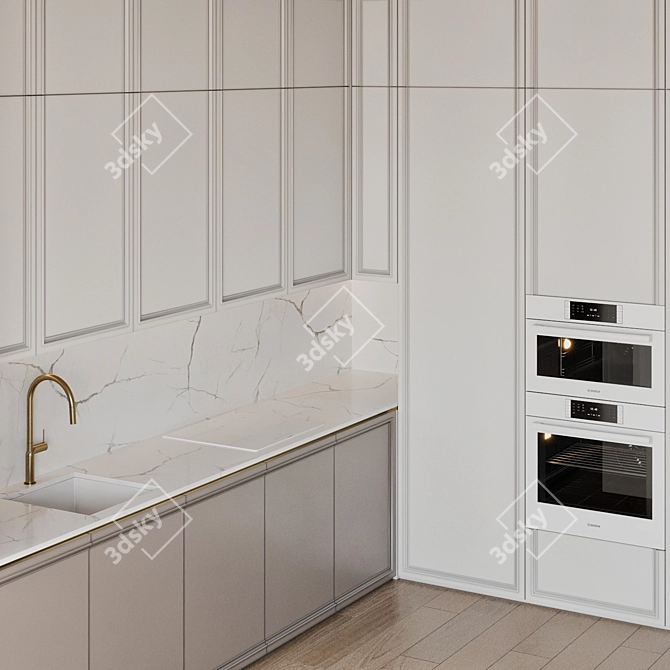 Bosch Gessi Mesh Kitchen Set 3D model image 2