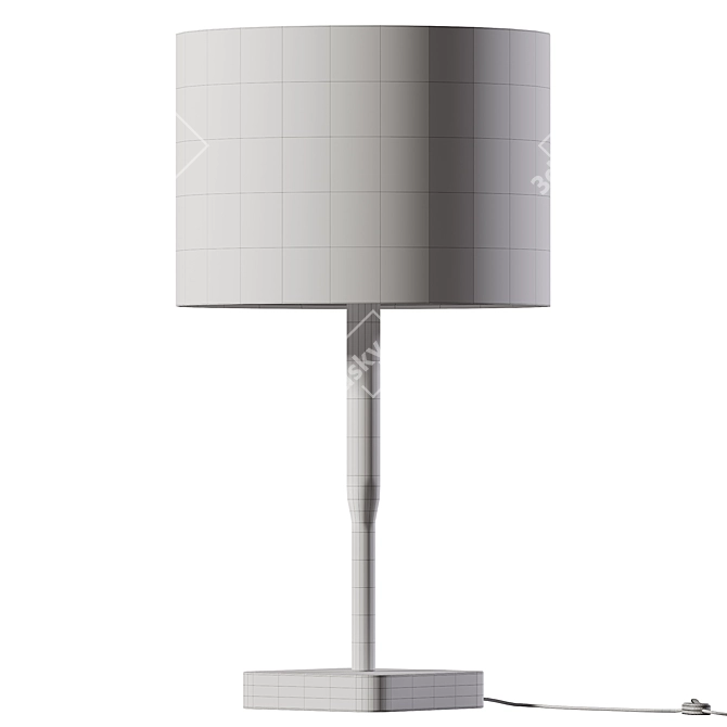 Elegant Morton Wood Table Lamp 3D model image 2