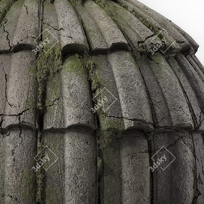 Concrete Roofing Material 4k Texture 3D model image 7