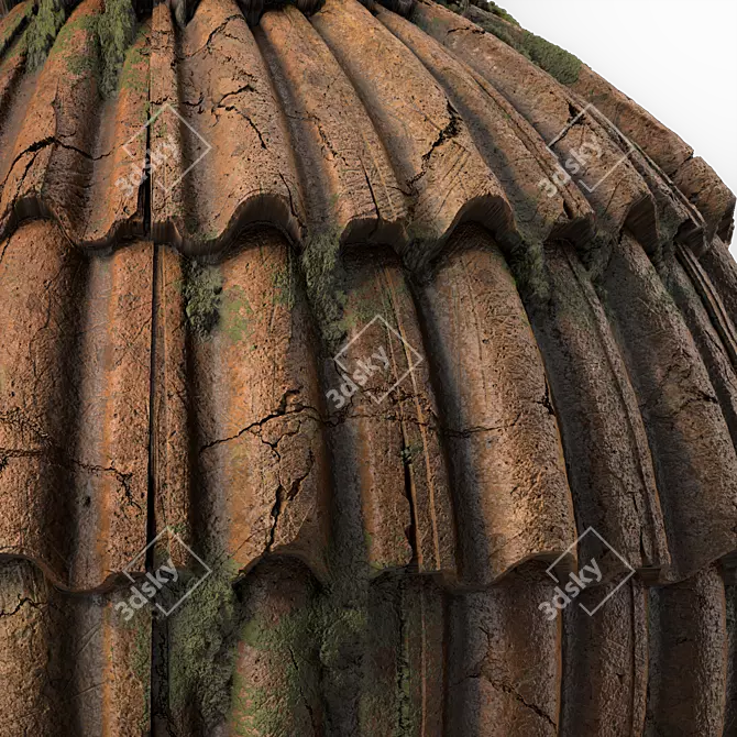 Concrete Roofing Sbsar Texture 4k 3D model image 4