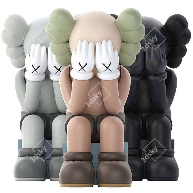 Limited Edition KAWS Vinyl Figure 3D model image 1