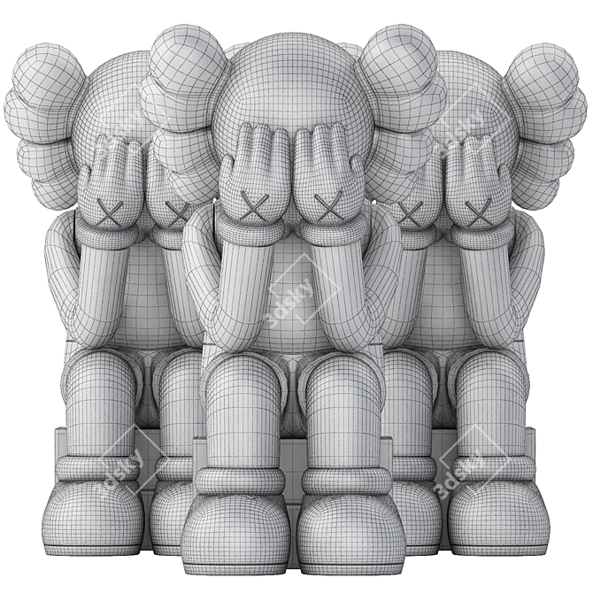 Limited Edition KAWS Vinyl Figure 3D model image 6