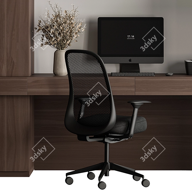 Modern Home Office Furniture Set 3D model image 3