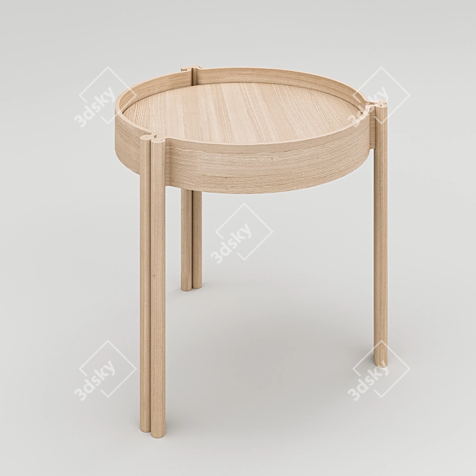 Sleek Wooden Coffee Table Design 3D model image 3