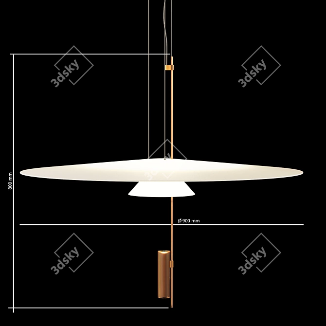 Modern Flamingo Suspension Lamp 3D model image 5