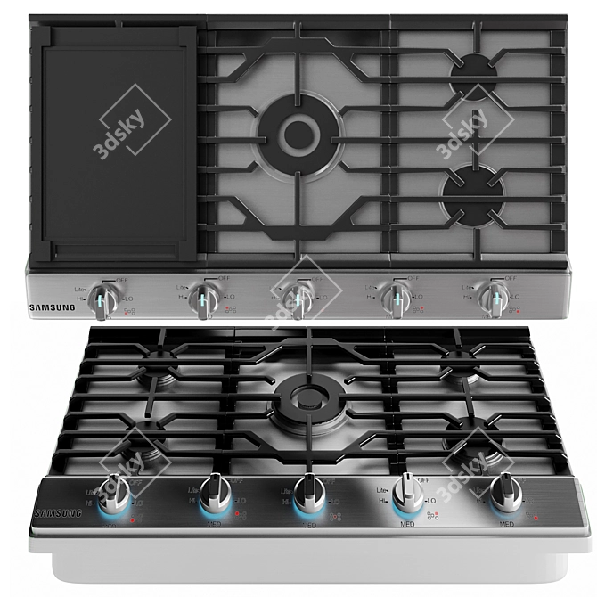 Smart Cooking Collection: Samsung Cooktops 3D model image 2