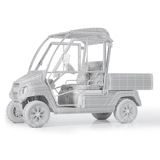 Yamaha UMAX CAB Golf Cart 3D model image 7