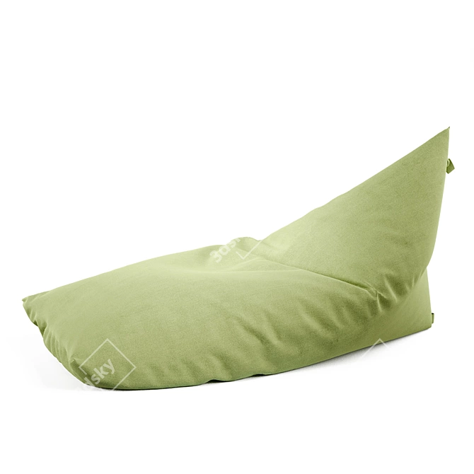 Velvety Triangle Bean Bag Chair 3D model image 6